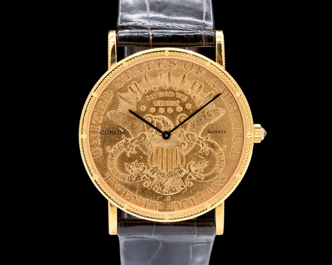 Corum USA $20 Double Eagle Coin 1904 18K Yellow Gold UNWORN