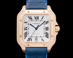 WGSA0019 Santos de Cartier Large 18K Rose Gold Silver Dial 2024