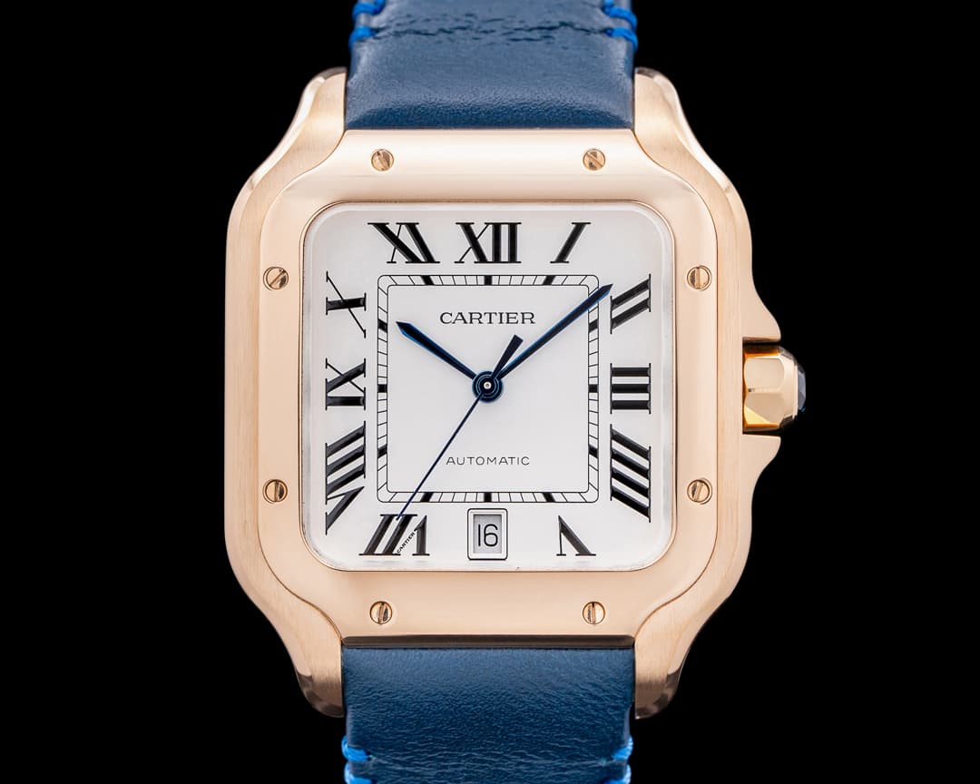 Cartier WGSA0019 Santos de Cartier Large 18K Rose Gold Silver Dial 2024