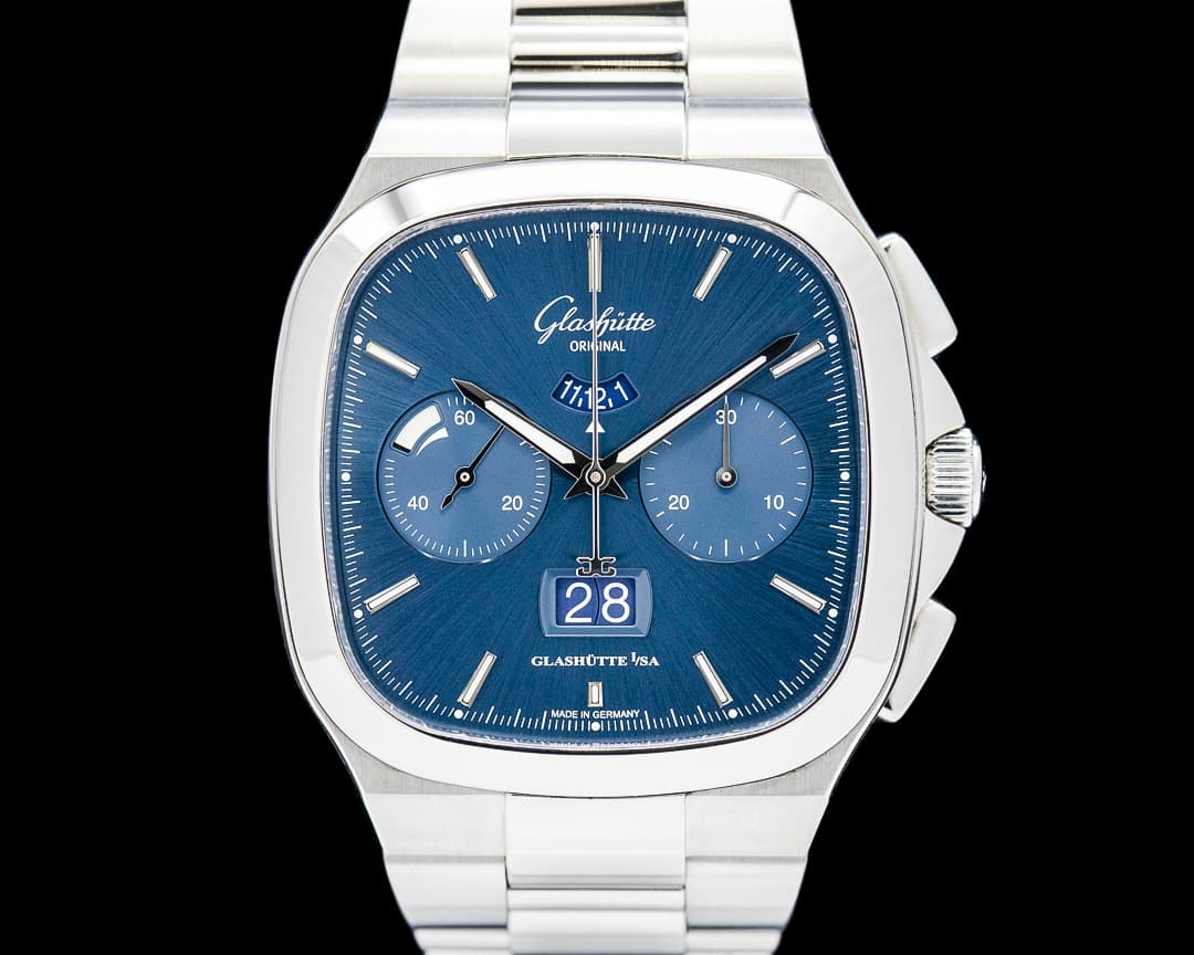 Glashutte Original Seventies Chronograph Panorama Date SS Blue Dial 2025