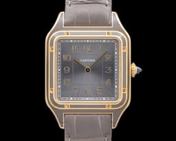 WGSA0097 Santos-Dumont Large 18K Yellow Gold Gray Dial