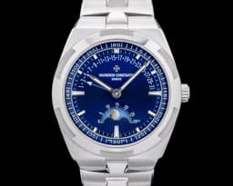 4000V Overseas Moonphase Retrograde Date SS Blue Dial 2025