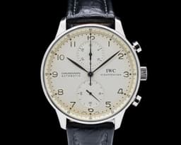 IW371412 Portugieser Chronograph 18K White Gold White Dial