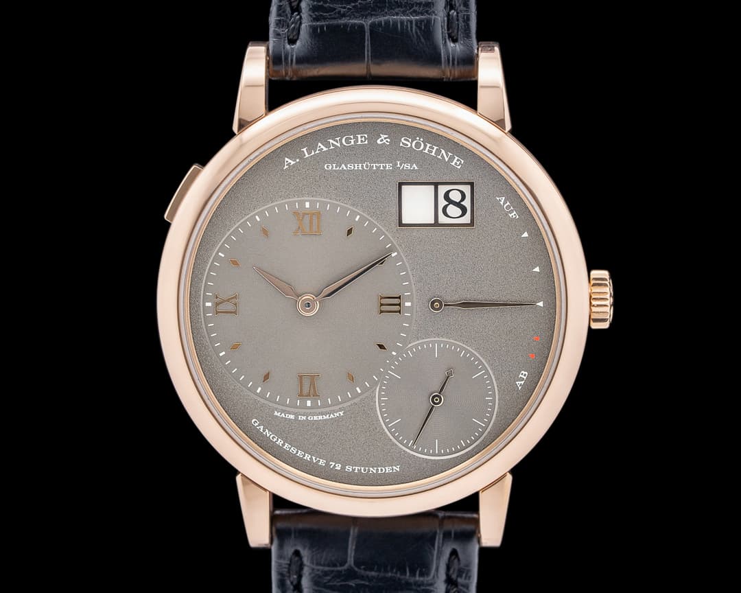 A. Lange and Sohne 137.033 Grand Lange 1 18K Rose Gold Gray Dial