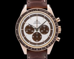 Speedmaster Anniversary 18K Sedna Gold Opaline Silver Dial