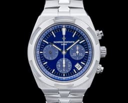 5520V Overseas Chronograph SS Blue Dial