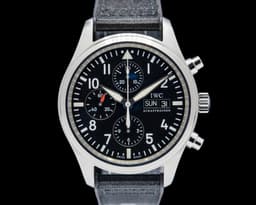 IW371701 Pilot Chronograph SS Black Dial