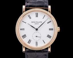 5119R Calatrava 18K Rose Gold White Dial