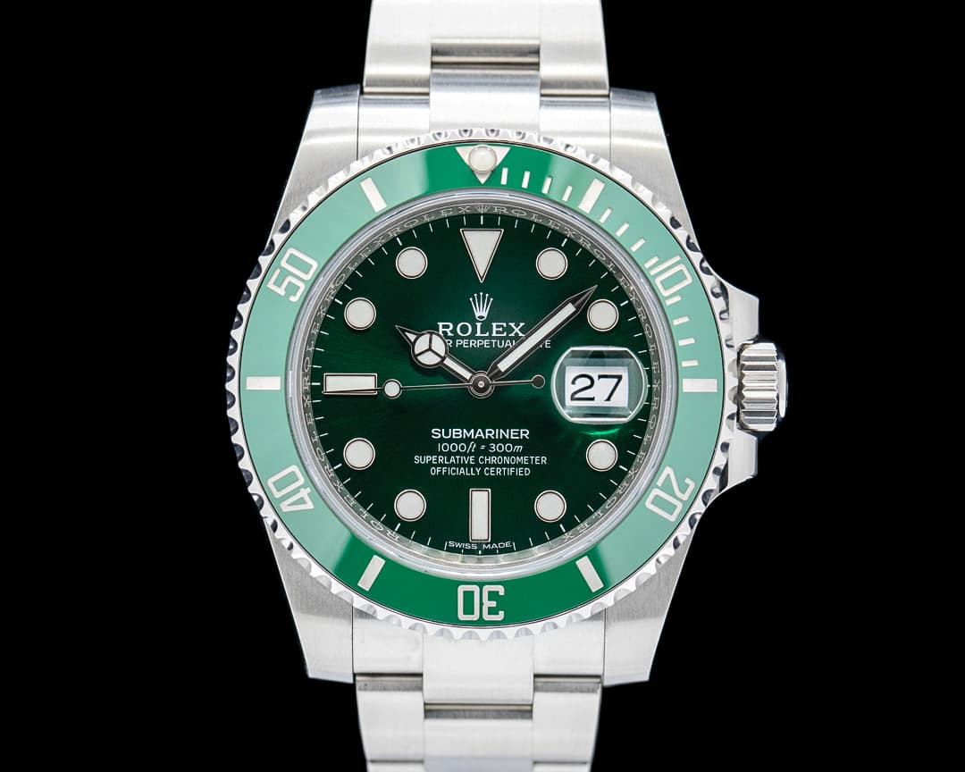 Rolex 116610LV Submariner Hulk SS Green Dial