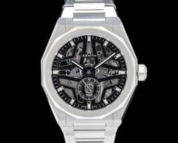 Defy Skyline SS Black Skeleton Dial