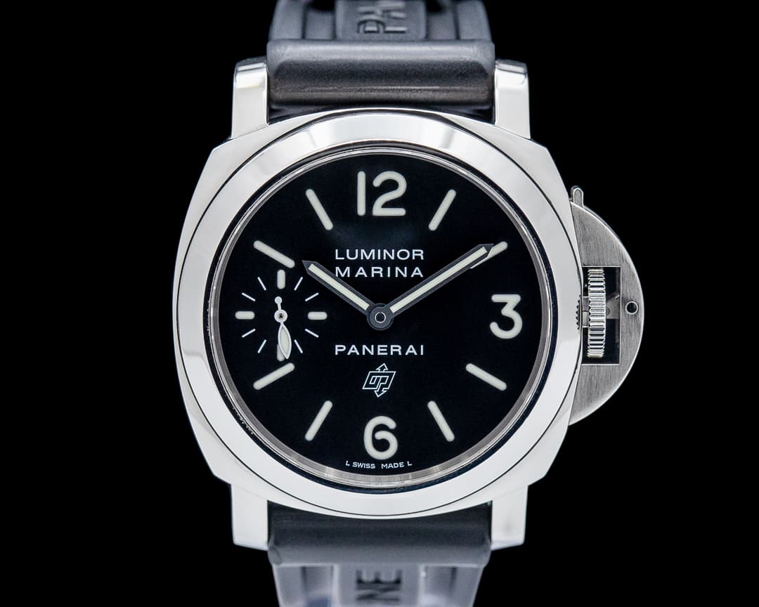 Panerai PAM00005 Luminor Marina Logo SS Black Dial