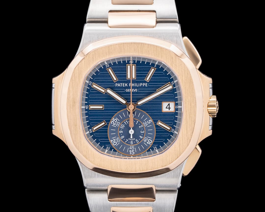 Patek Philippe 5980/1AR Nautilus SS / 18K Rose Gold Blue Dial