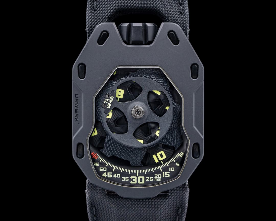 URWERK UR-105 TA Knight Black DLC Titanium Matte Black Dial LIMITED