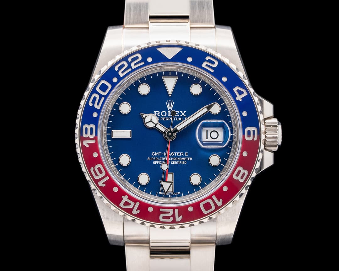 Rolex 116719BLRO GMT-Master II Pepsi 18K White Gold Blue Dial