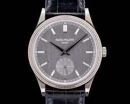 6119G-001 Calatrava 18K White Gold Charcoal Gray Dial