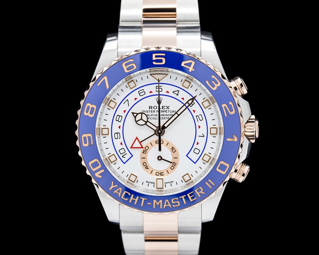Rolex 116681 Yacht-Master II 18K Everose Gold / SS White Dial