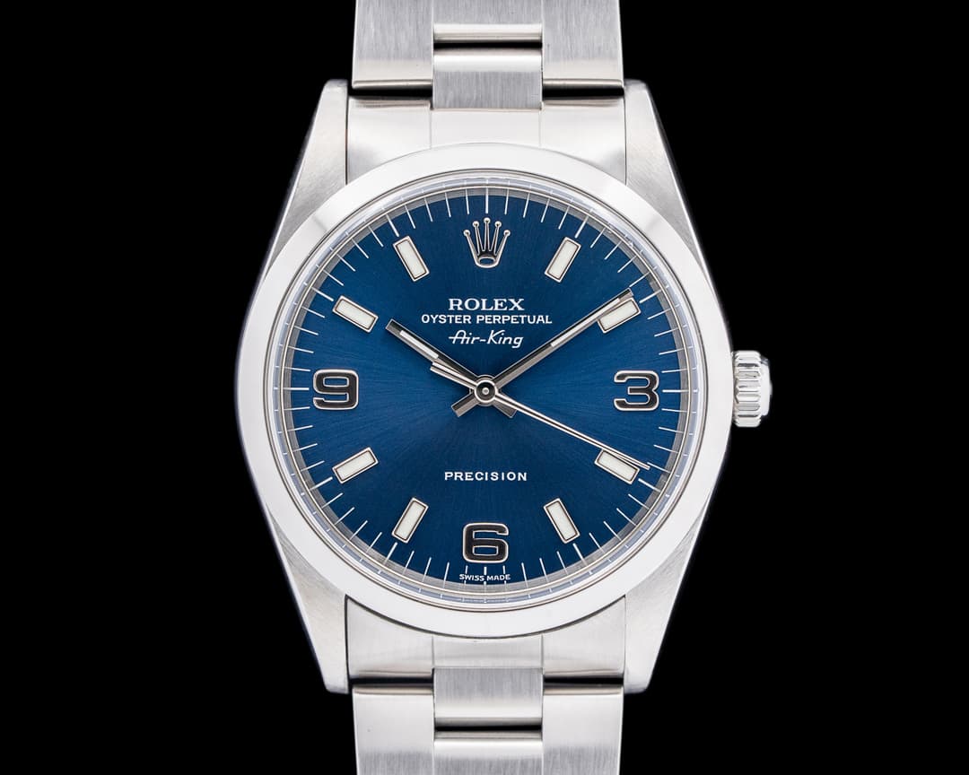 Rolex 14000 Air-King Blue Arabic Dial SS C. 1999