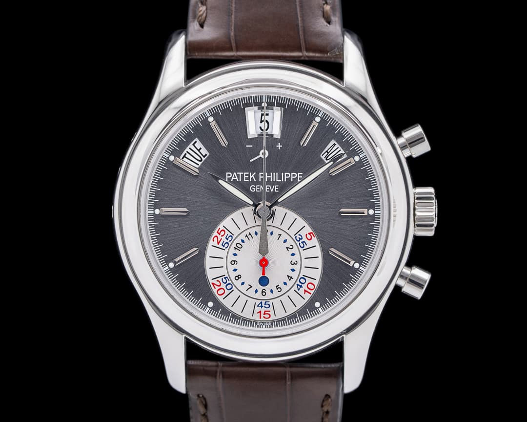 Patek Philippe 5960P Annual Calendar Chronograph Platinum Gray Dial