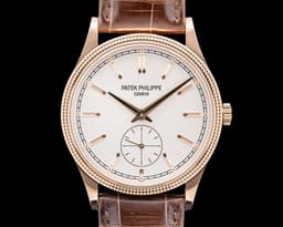 6119R Calatrava Manual Wind 18K Rose Gold Silver Dial