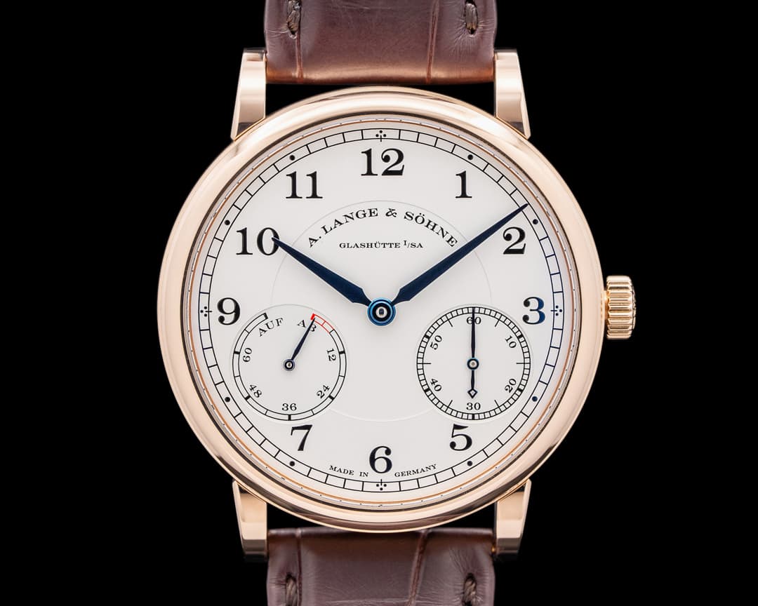 A. Lange and Sohne 234.032 1815 Up Down 18K Rose Gold Silver Dial