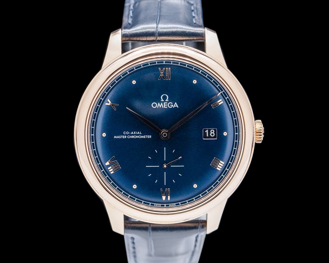Omega De Ville Prestige 18K Sedna Gold Blue Dial 2024