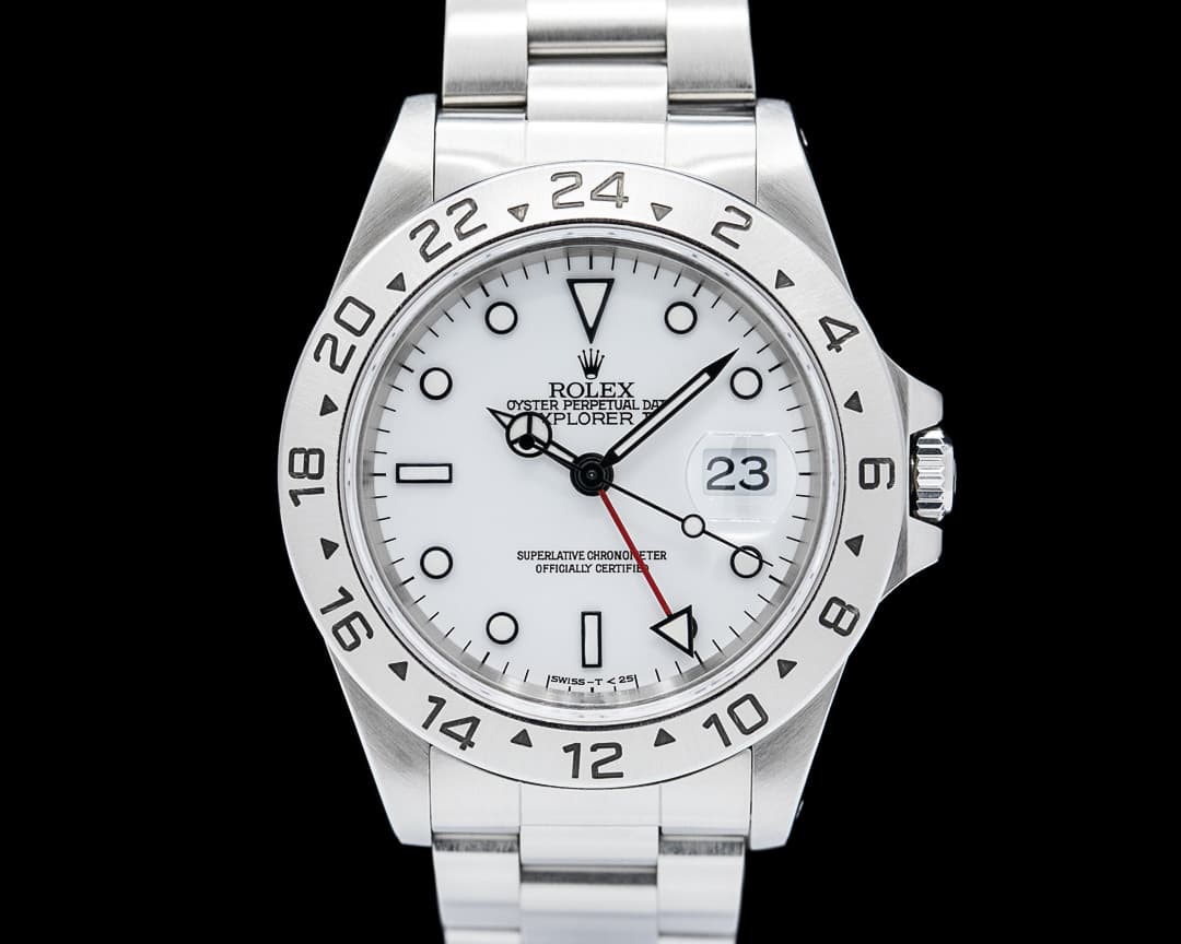 Rolex 16570 Explorer II Stainless Steel White Dial
