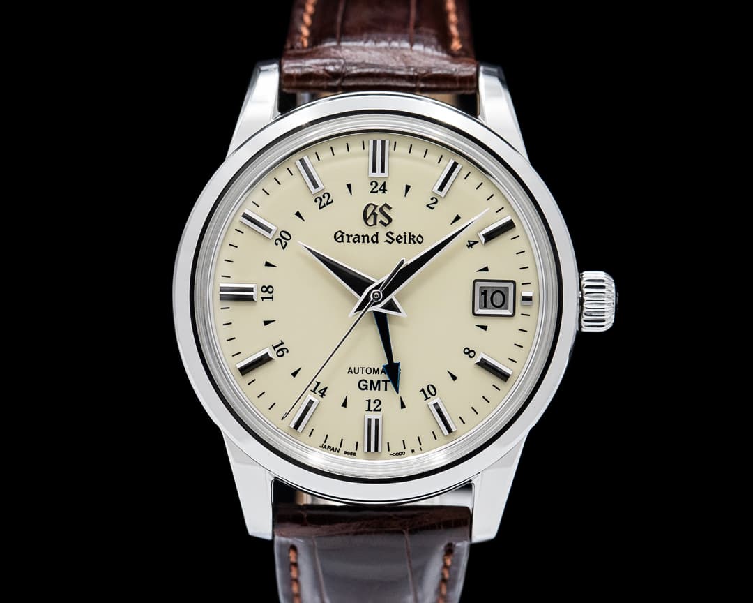 Grand Seiko SBGM221 Automatic Hi Beat 36000 GMT SS Cream Dial
