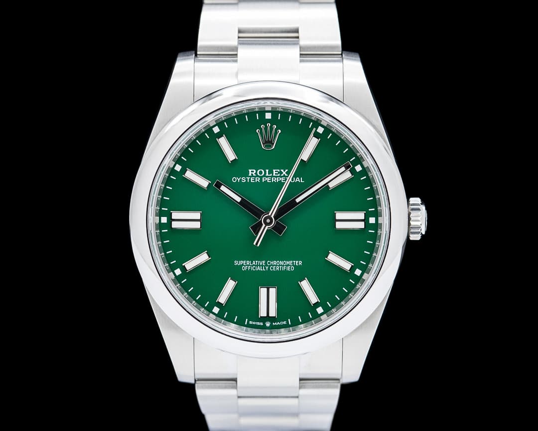 Rolex 124300 Oyster Perpetual SS Green Dial 2024