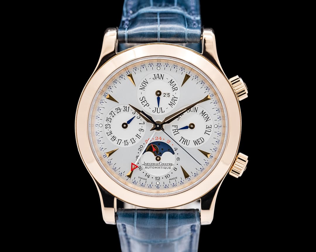 Jaeger LeCoultre 146.2.95 Master Grande Perpetual Calendar 18K Rose Gold Silver Dial