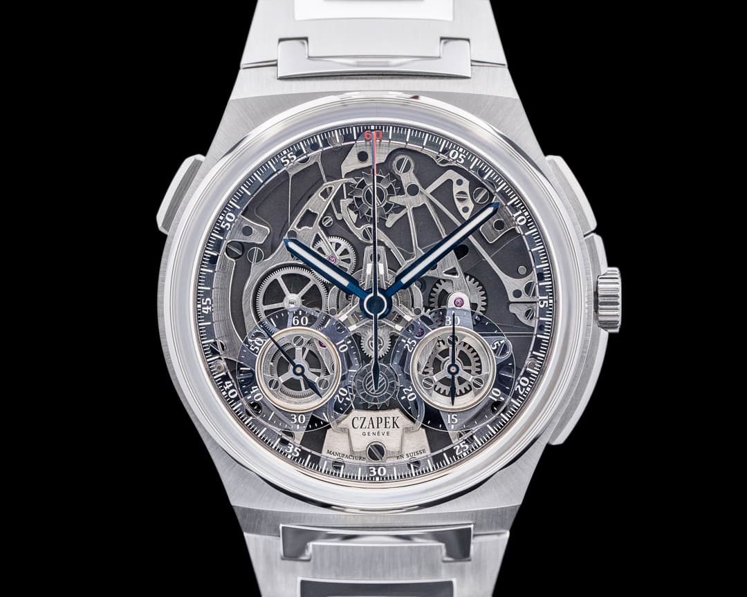 Czapek & Cie Antarctique Rattrapante Ice Blue SS Skeleton Dial LIMITED
