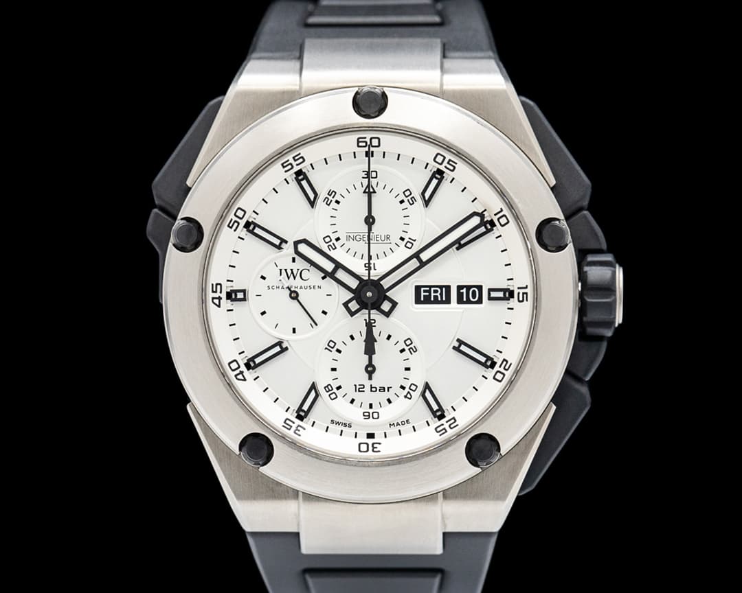 IWC IW386501 Ingenieur Double Chronograph Titanium Silver Dial