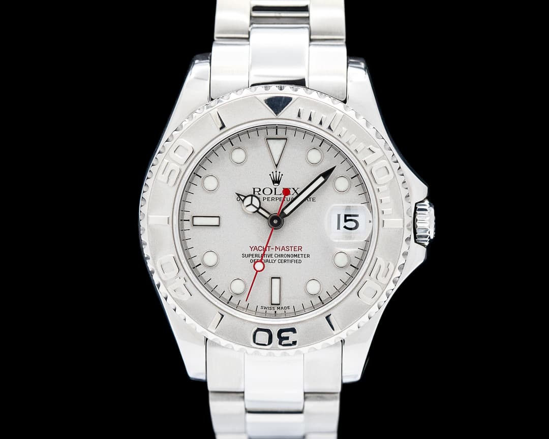 Rolex 168622 Yacht-Master Platinum Bezel SS Silver Dial