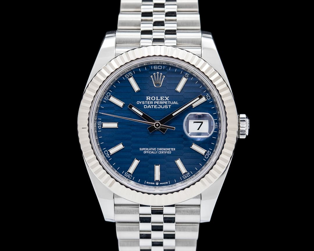 Rolex 126334 Datejust 41 Blue Motif Dial Jubilee