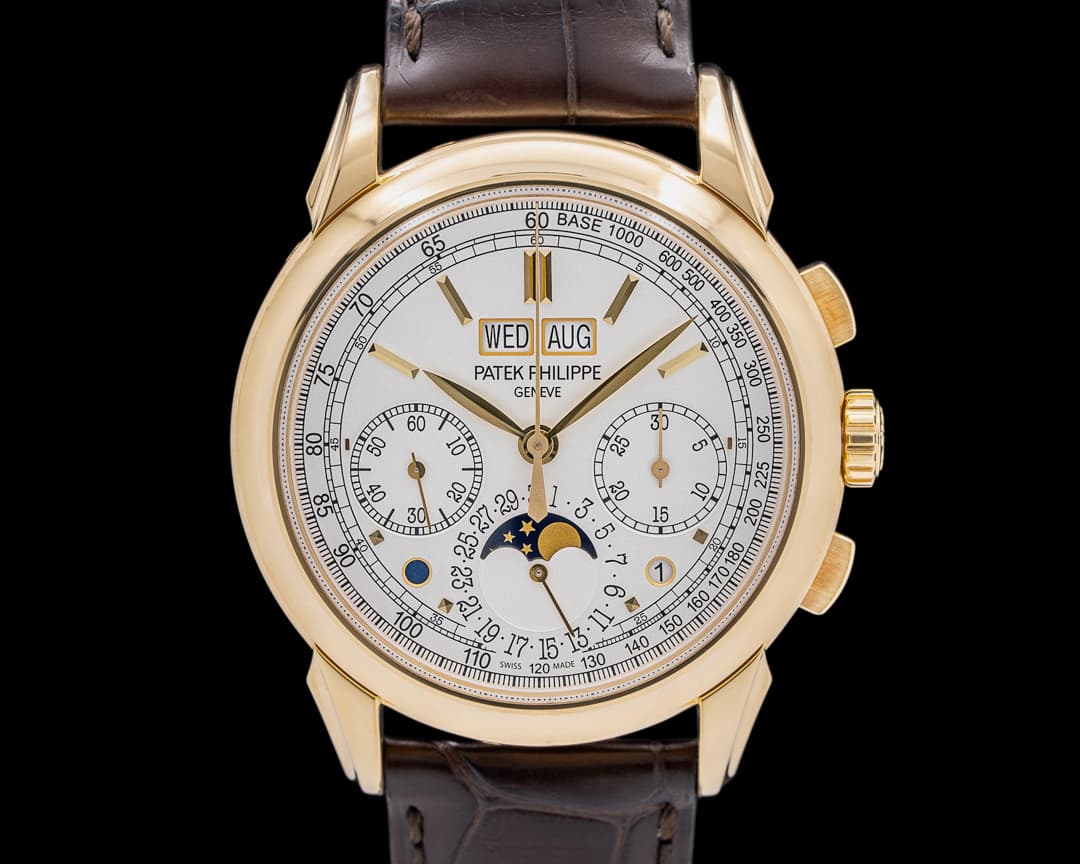Patek Philippe 5270J Perpetual Calendar Chronograph 18K Yellow Gold Silver Dial