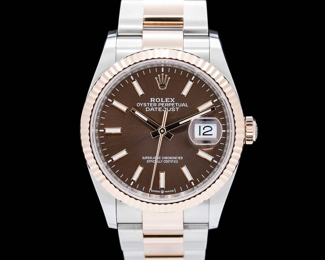 Rolex 126231 Datejust 36 SS / Everose Gold Brown Dial