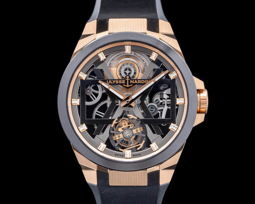 Ulysse Nardin 1725-400/02 Blast Tourbillon 18K Rose Gold Skeleton Dial