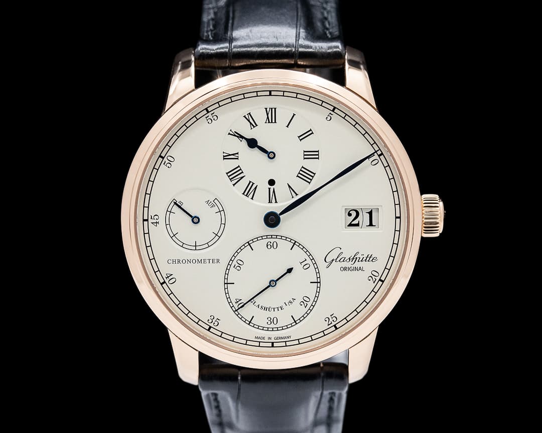 Glashutte Original 1-58-04-04-05-04 Senator Chronometer Regulator Rose Gold White Dial