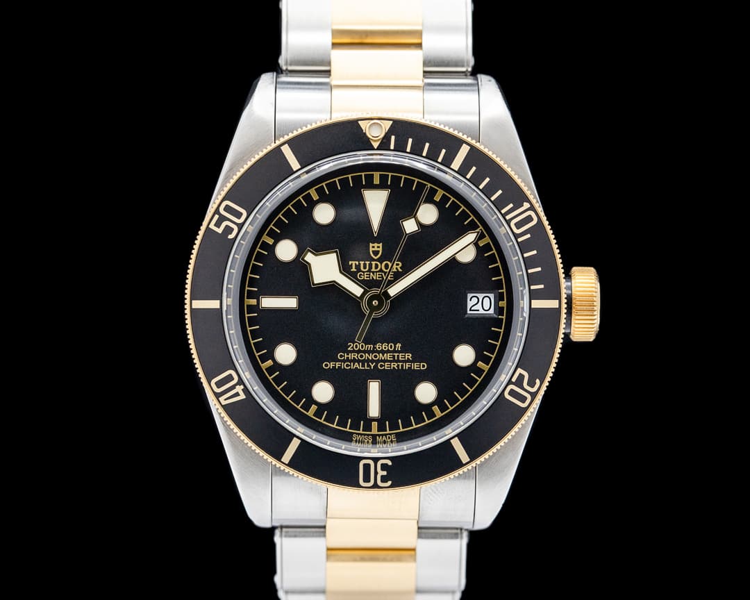 Tudor 79733N Black Bay SS / 18K Yellow Gold Black Dial
