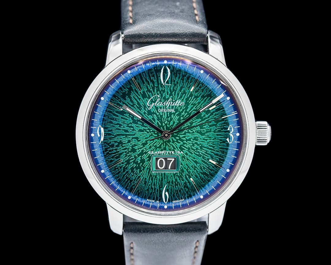Glashutte Original Sixties Panorama Date SS Green Dial
