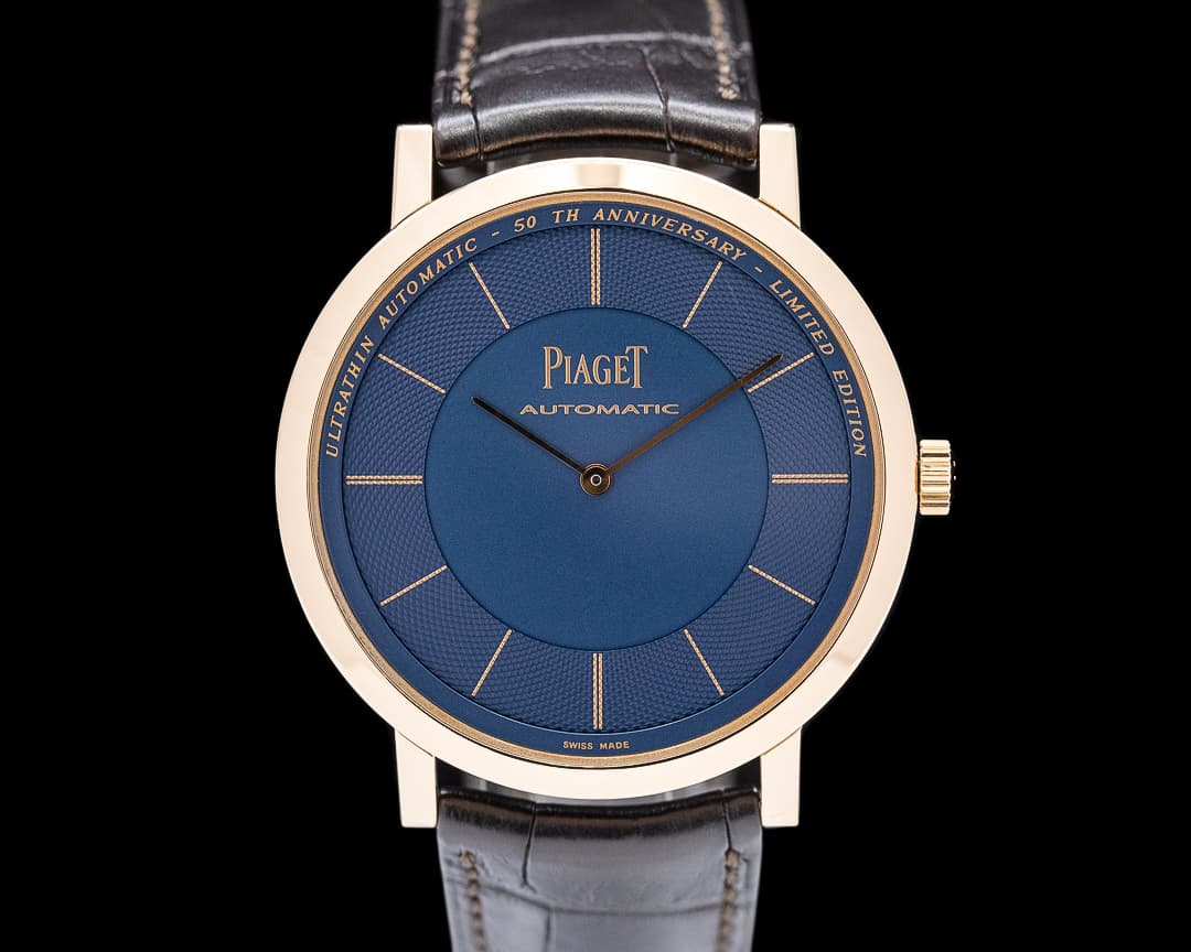 Piaget G0A35132 Altiplano 18K Rose Gold Blue Dial 50th Anniversary LE