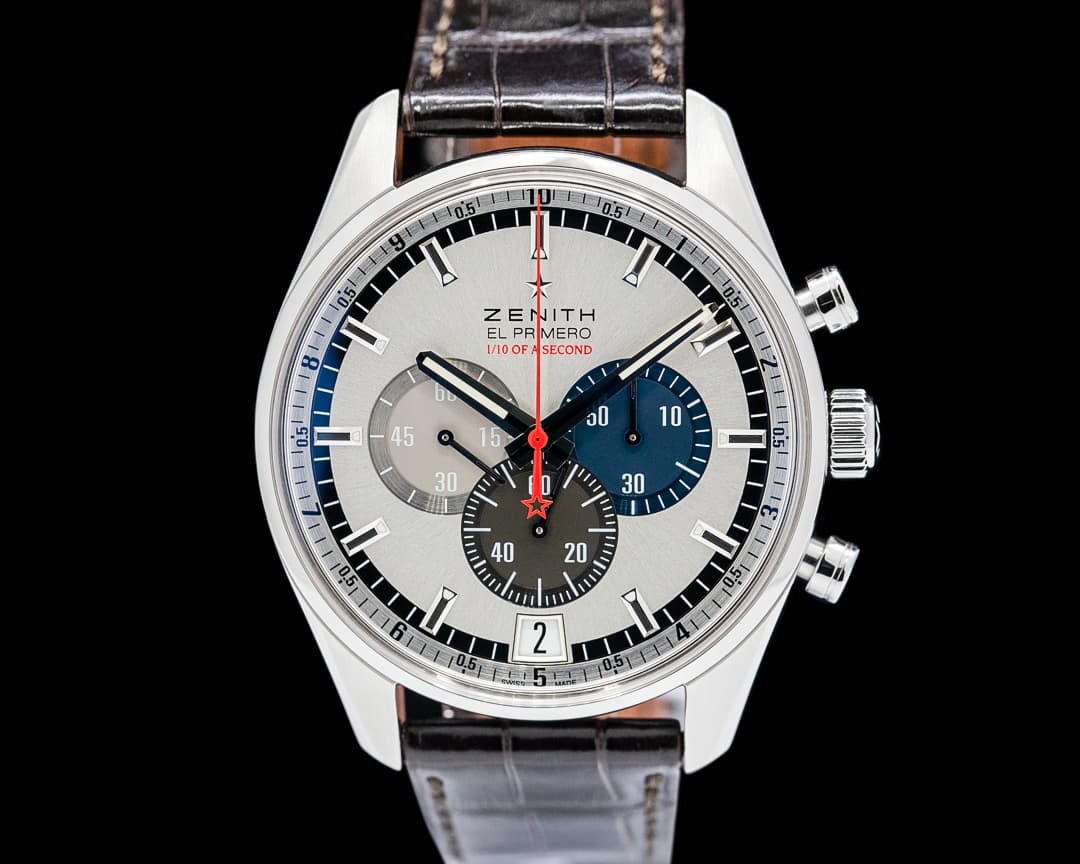 Zenith El Primero Striking 10th Chronograph SS Silver Dial