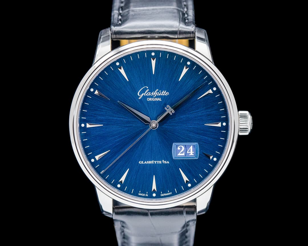 Glashutte Original Senator Excellence Panorama Date SS Blue Dial