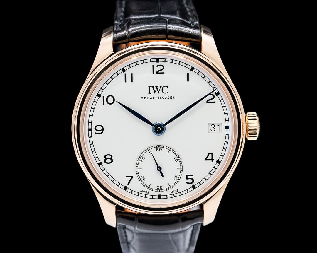 IWC IW510211 Portugieser Hand-Wound 18K Rose Gold White Dial LIMITED