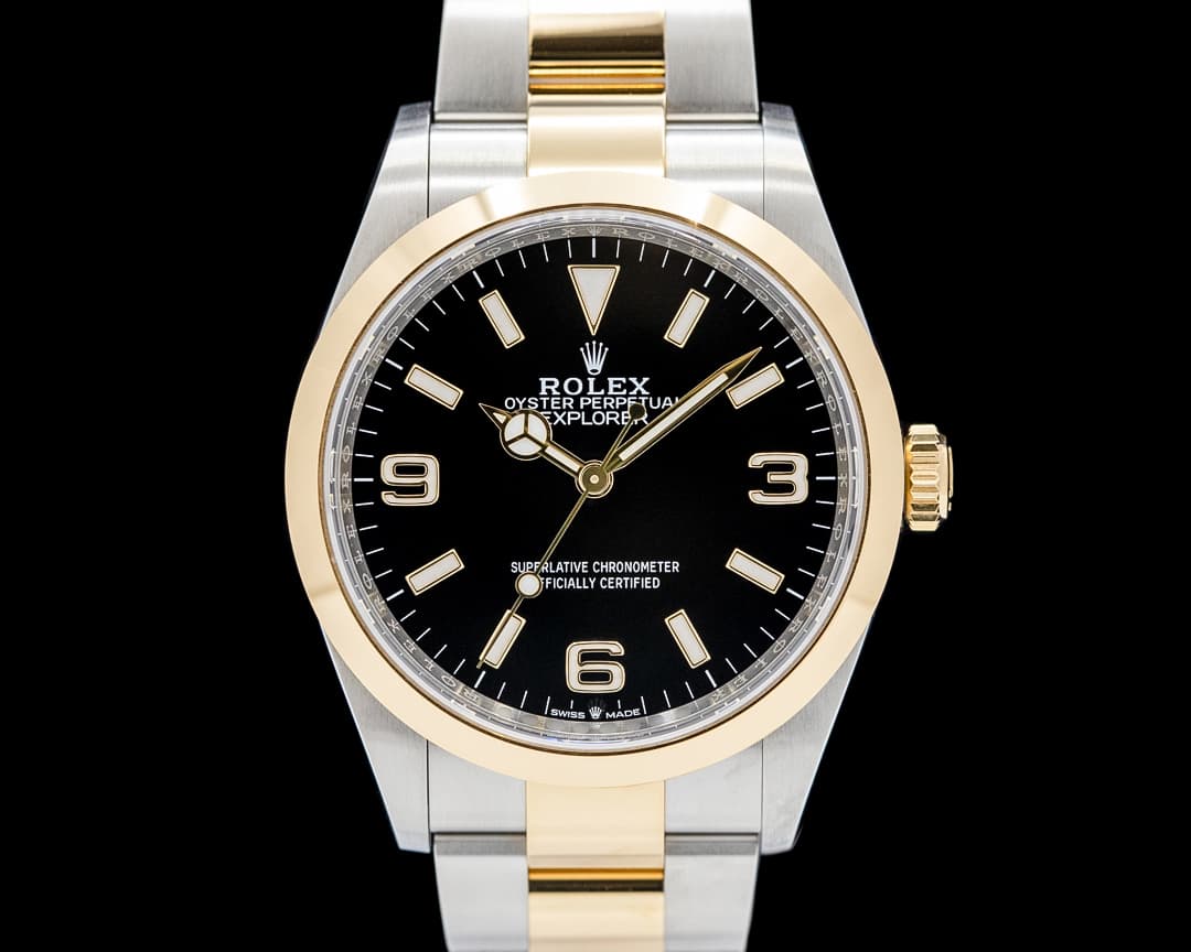 Rolex 124273 Explorer 36 SS / 18K Yellow Gold Black Dial