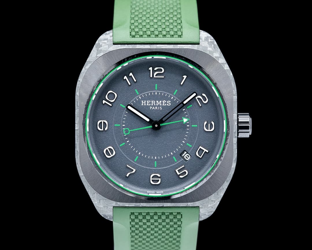 Hermès H08 Composite Slate Powder Titanium / Ceramic Gray Dial