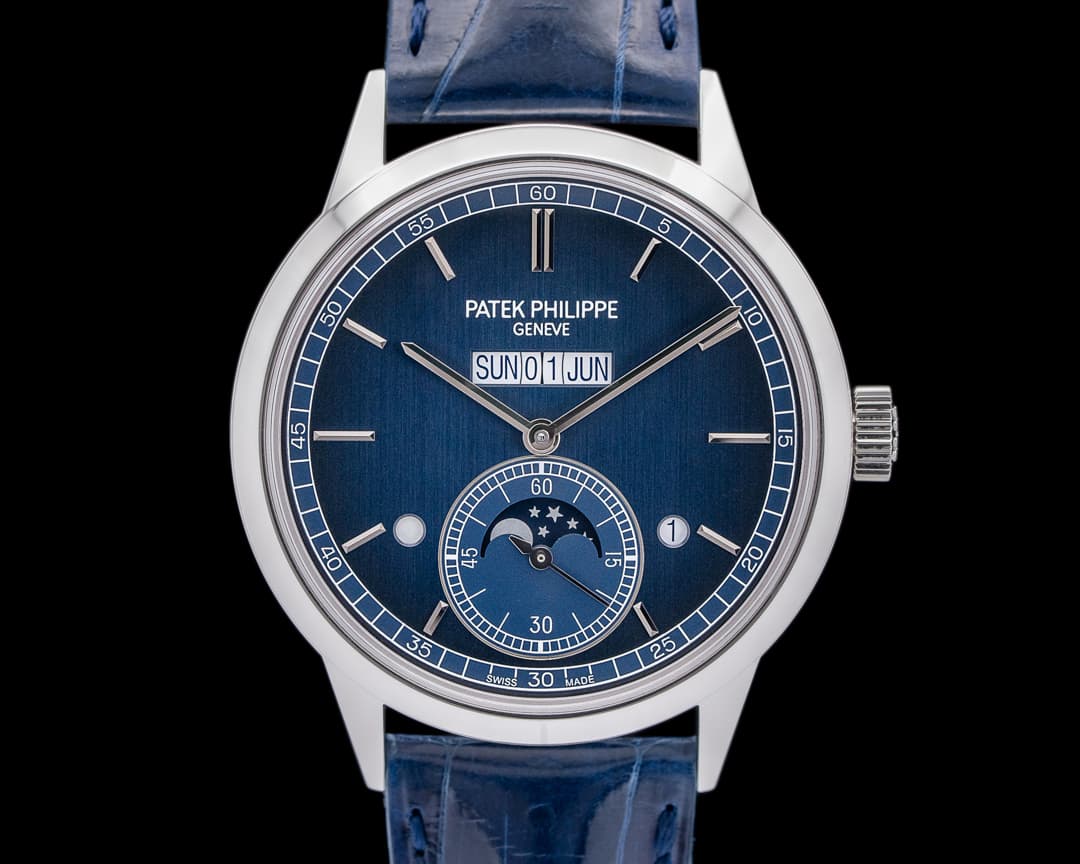 Patek Philippe 5236P In-line Perpetual Calendar Platinum Blue Dial