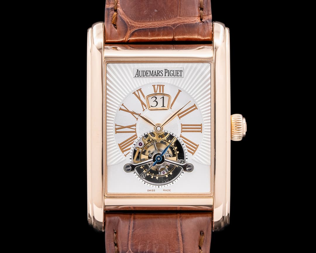 Audemars Piguet 26009OR Edward Piguet Tourbillon 18K Rose Gold Silver Dial