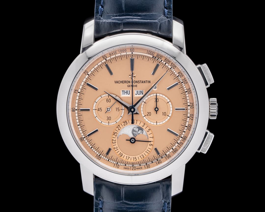 Vacheron Constantin 5000T Traditionnelle Perpetual Calendar Chronograph Platinum Salmon Dial