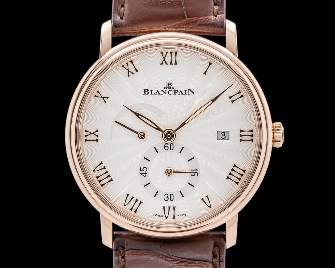 Blancpain 6606A Villeret Ultraplate 18K Rose Gold Opaline Dial
