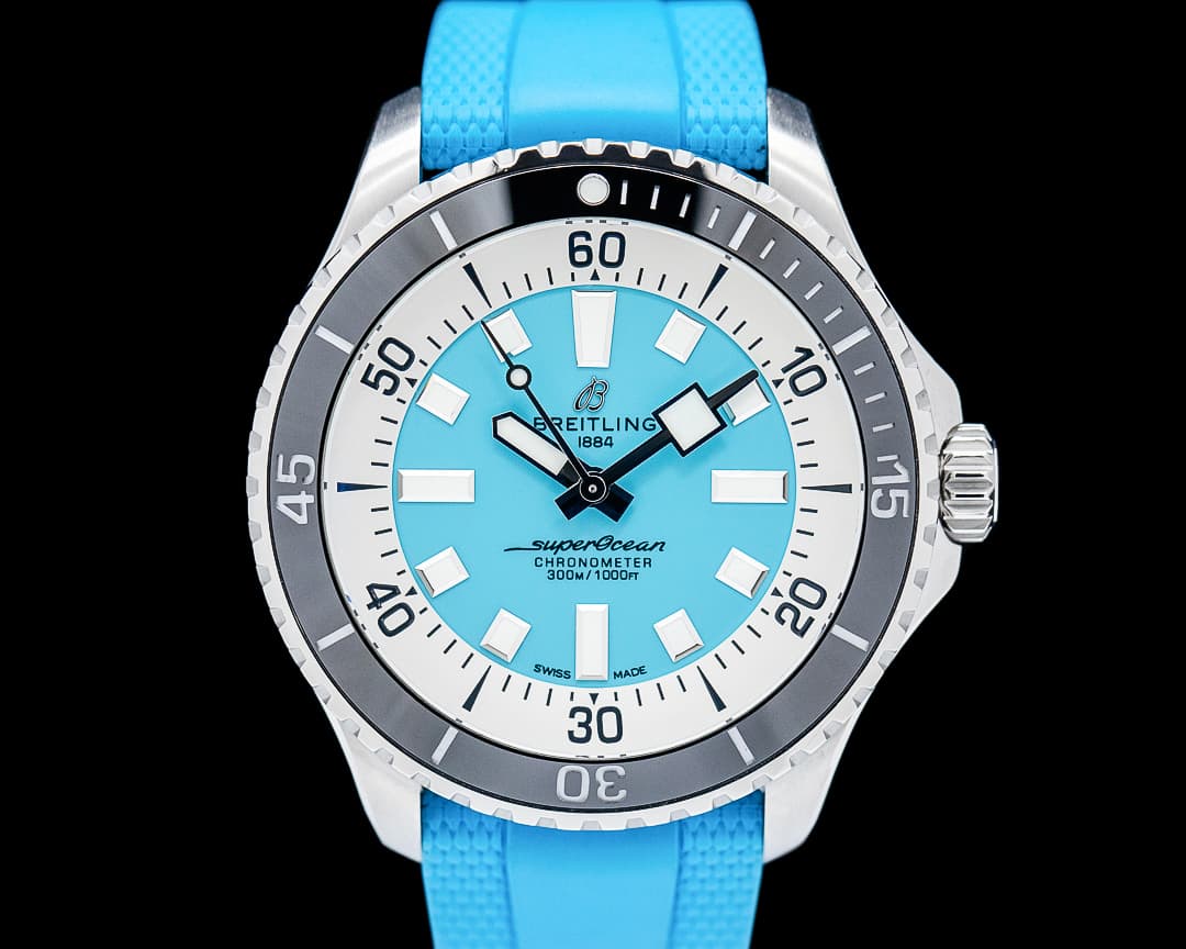 Breitling A17376211L2A1 Superocean Automatic 44 SS Turquoise Dial